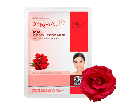 Коллагеновая маска для лица Dermal "Роза", 23 г