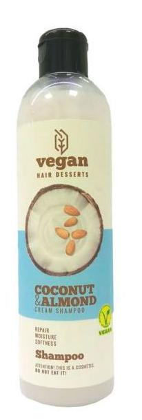 Шампунь для волос Vegan Desserts "Coconut & Almond Cream", 300 мл