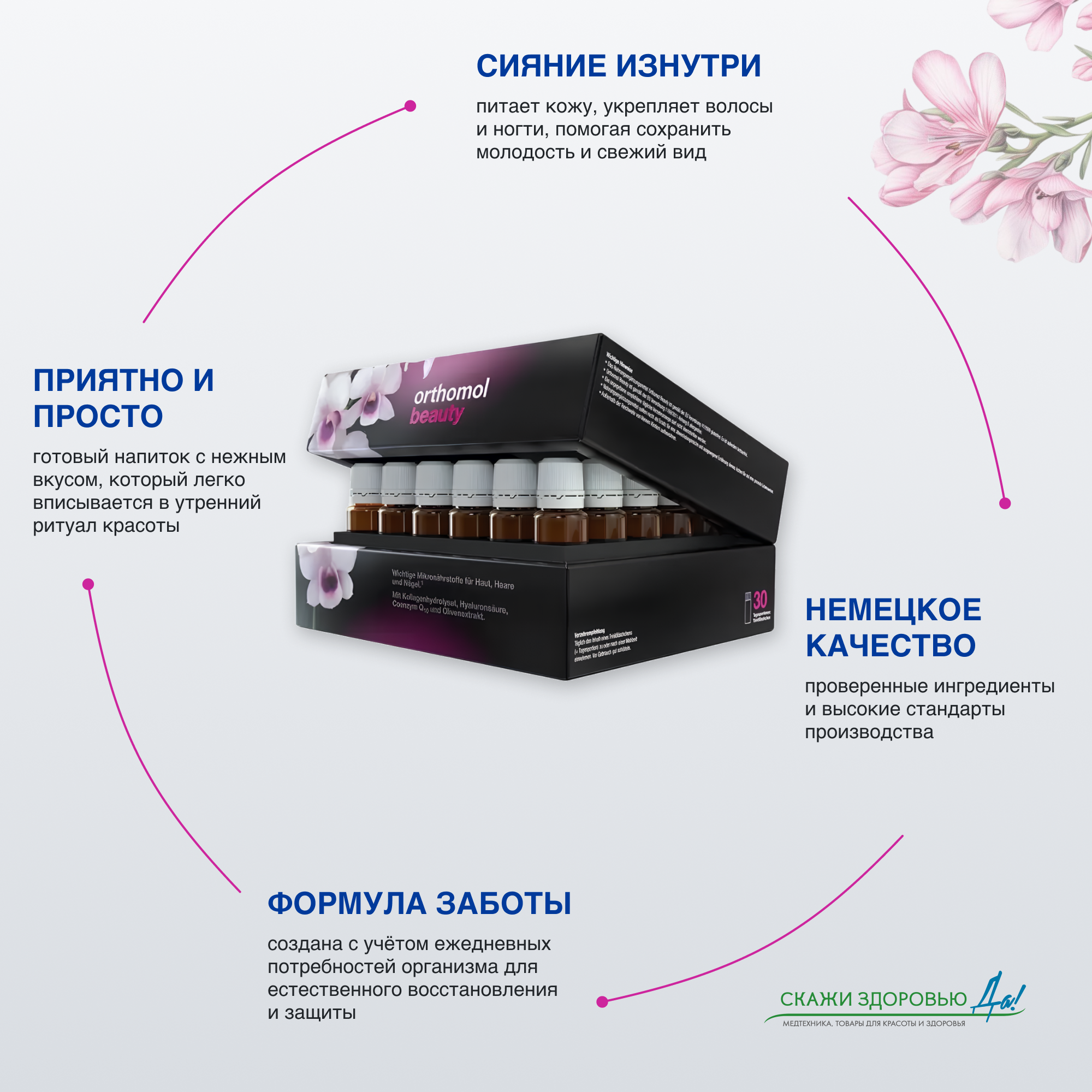 БАД ОРТОМОЛ/ORTHOMOL® Beauty для молодости и красоты (жидкость) для женщин № 30 БАД ОРТОМОЛ/ORTHOMOL® Beauty для молодости и красоты (жидкость) для женщин № 30