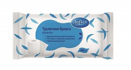 Туалетная бумага влажная Softex, 40 шт