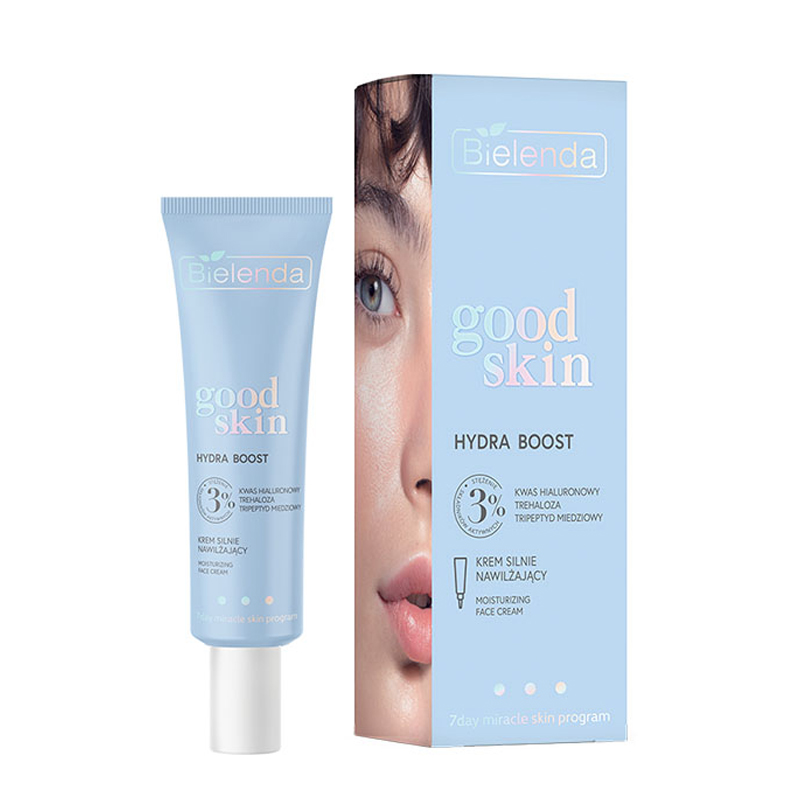 Крем для лица Bielenda Good Skin Hydra Boost сильно увлажняющий с гиалуроновой кислотой, трегалозой, трипептидами, 50 мл