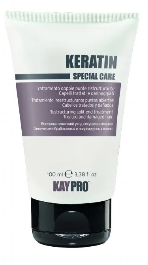 Восстанавливающий уход секущихся концов Kaypro Special Care Keratin для химически обработанных и поврежденных волос, 100 мл