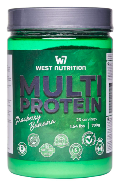 Мультипротеин West Nutrition Multiprotein, клубника-банан, 700 г