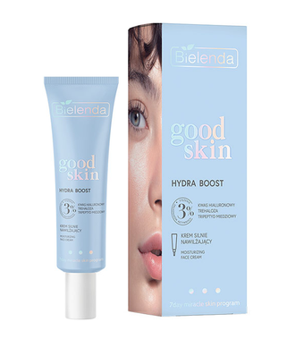 Крем сильно увлажняющий Bielenda Good Skin Hydra Boost с гиалуроновой кислотой, трегалозой, трепиптидами, 50 мл
