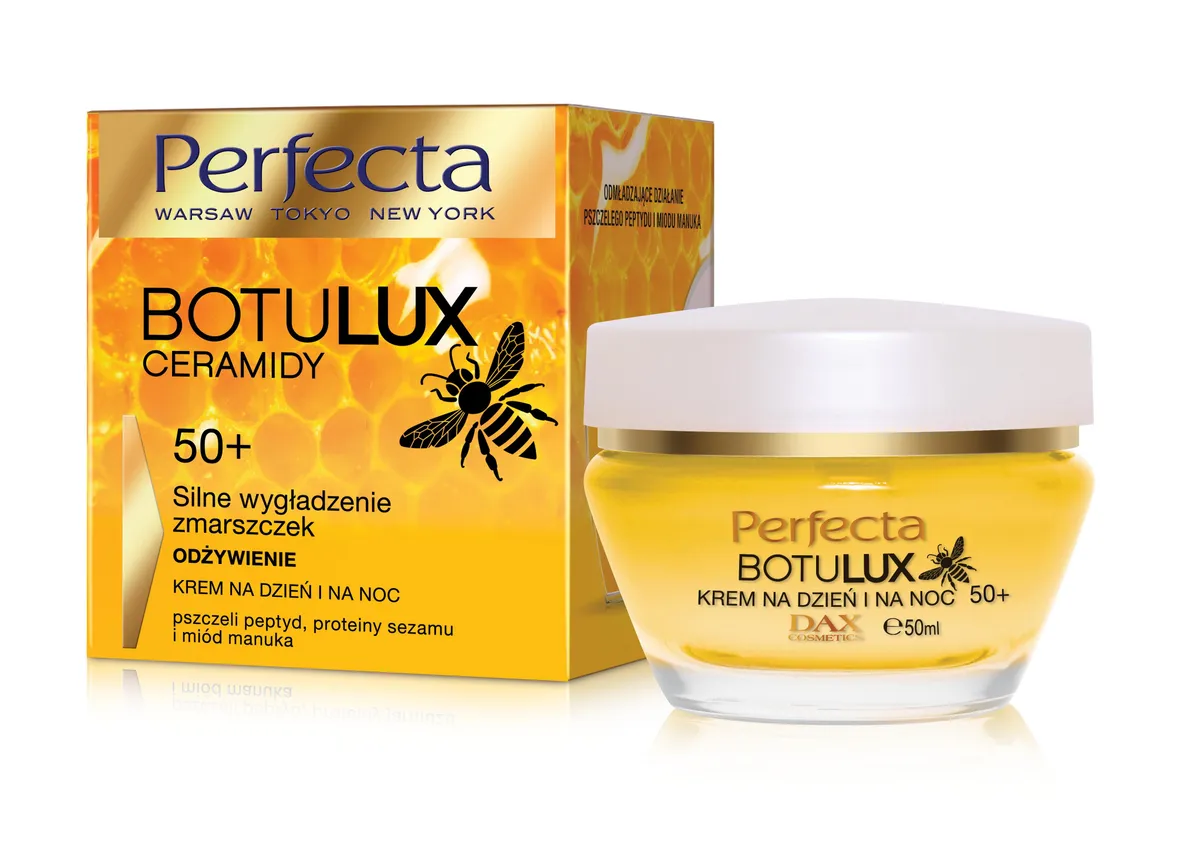 Крем для лица Perfecta Botulux Ceramides дневной и ночной интенсивное разглаживание морщин 50+, 50 мл