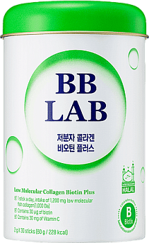 БАД BB LAB "Коллаген низкомолекулярный биотин плюс" BB LAB Low Molecular Collagen Biotin+, 30 стик-пакетиков